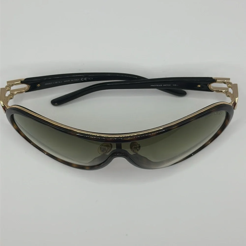 JIMMY CHOO PROTEA UNISEX SUNGLASSES! Havana Gold/Brown! In Excellent Condition!